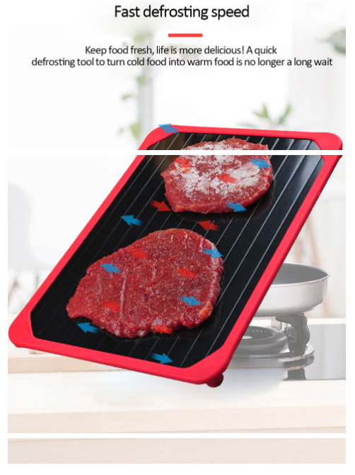 Fast Defrosting Tray | Ribbed Thawing Plate