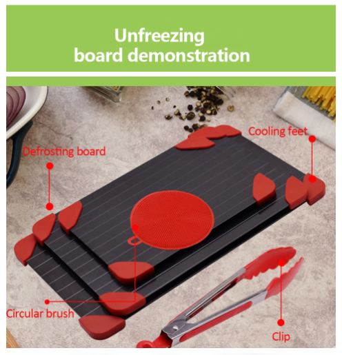 Fast Defrosting Tray | Ribbed Thawing Plate