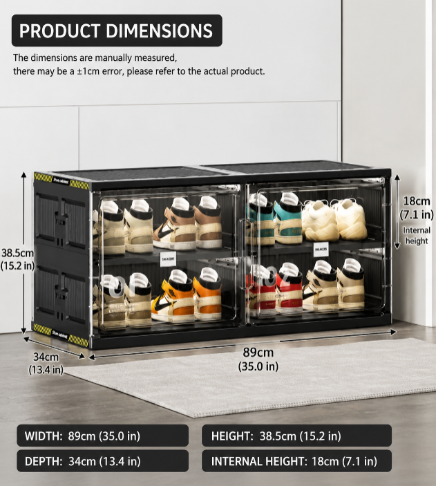 Smart Shoe Stacker | Clear Flip Doors, Stackable Tiers