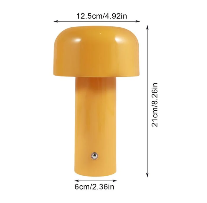 Mushroom Table Lamp | Domed Shade, High-Gloss Finish
