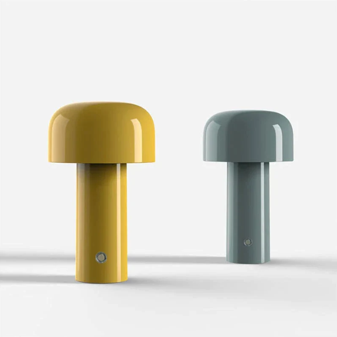 Mushroom Table Lamp | Domed Shade, High-Gloss Finish