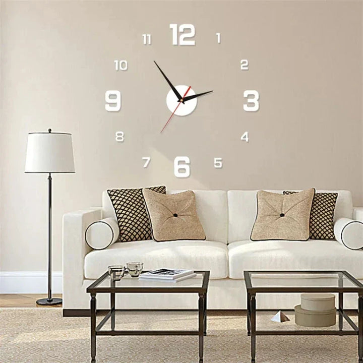 3D Wall Clock Acrylic | Frameless DIY Design with Adhesive Numerals | Silent Mechanism with Glow-in-the-Dark Option 5
