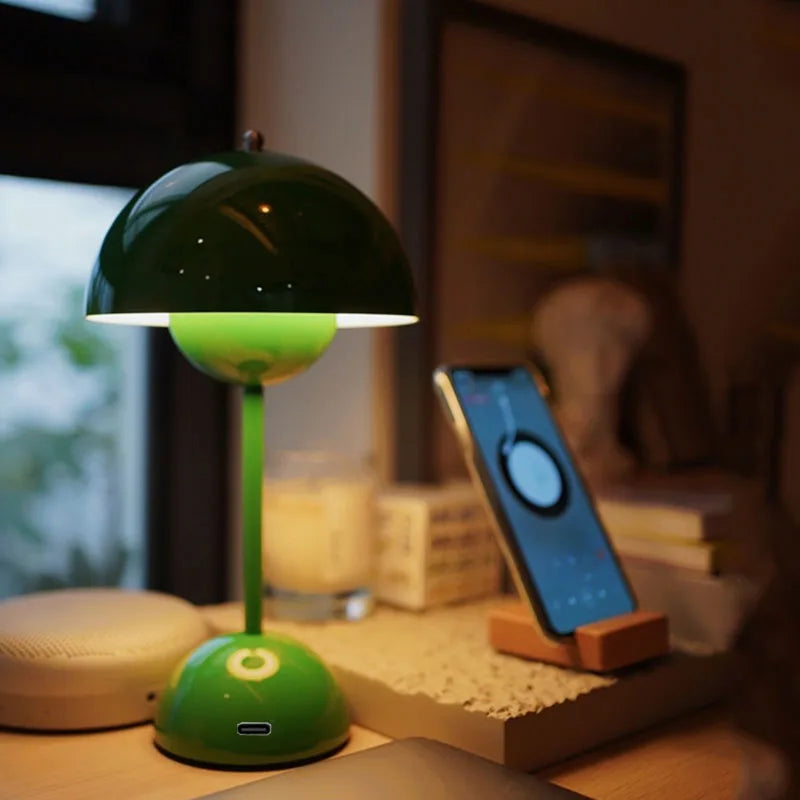 Mushroom Rechargeable LED Table Lamp Touch Dimmer IP44 8