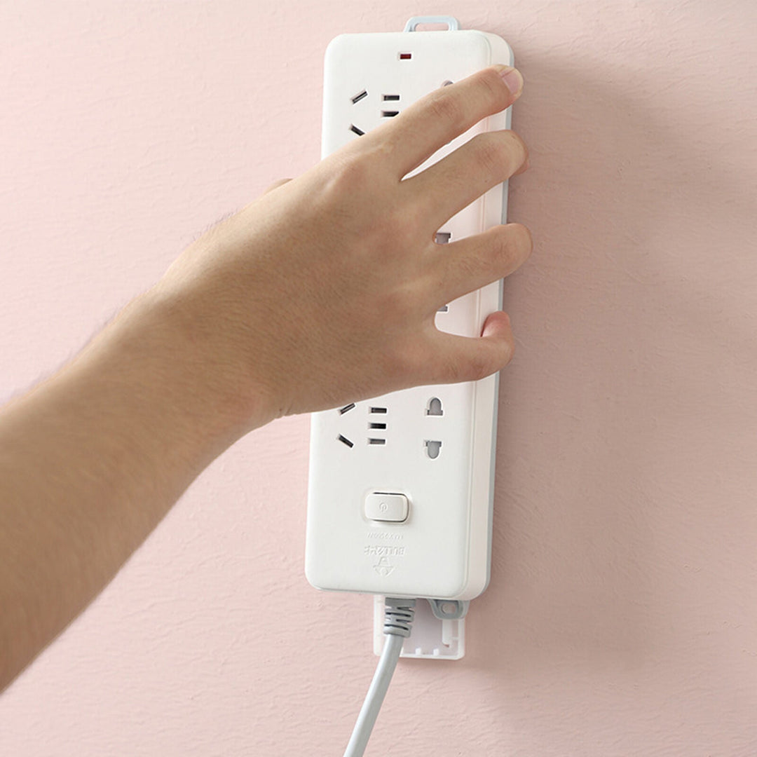 Self-Adhesive Socket Holder Punch-Free Wall Mount Panel