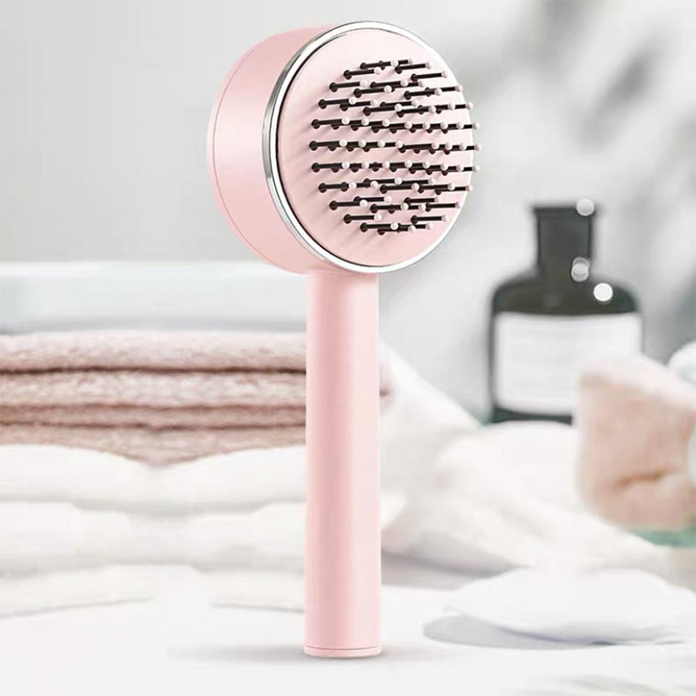 Self-Cleaning Massage Hairbrush | Cushioned Retracting Head