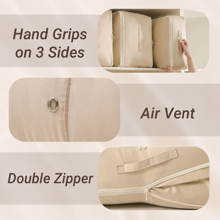 Self-Compression Storage Bags | Press Down Valve, Handle