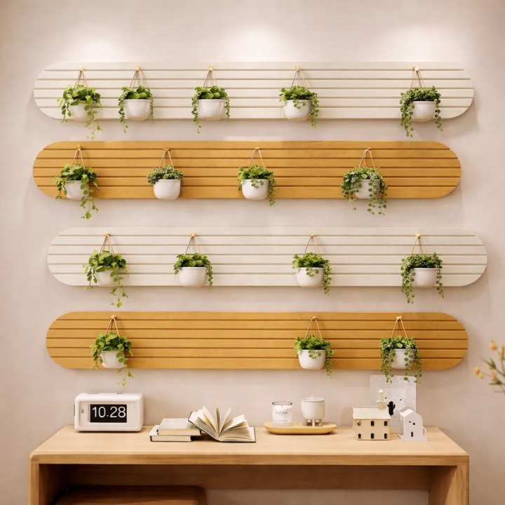 Self-Adhesive Pinboard Panels | Fluted No Drill Wall Set