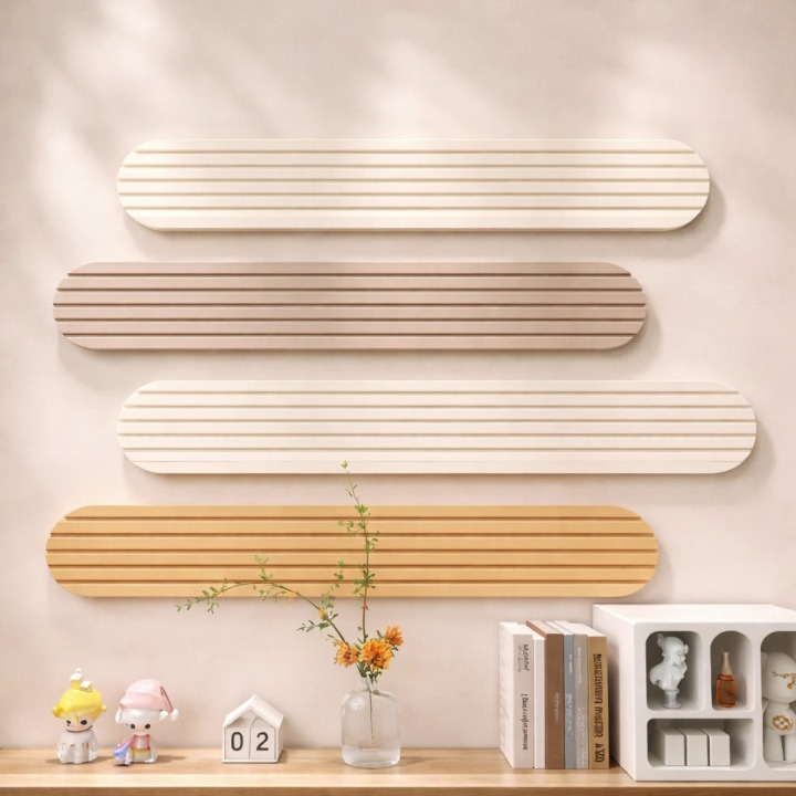 Self-Adhesive Pinboard Panels | Fluted No Drill Wall Set