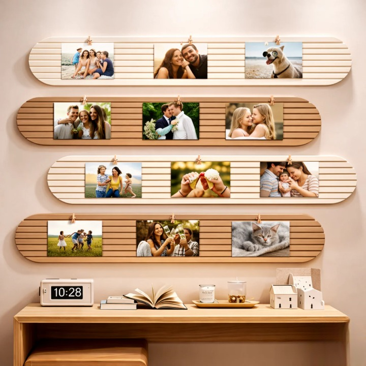 Self-Adhesive Pinboard Panels | Fluted No Drill Wall Set