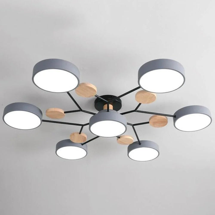 Semi-Flush Chandelier Ceiling Light, Iron &amp; Acrylic, Ø 85–94 cm | 4 Colours, 4-7 Lights | Warm/White/Colour-Change LED