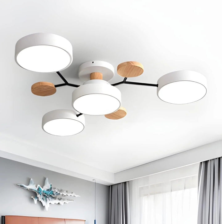 Semi-Flush Chandelier Ceiling Light, Iron &amp; Acrylic, Ø 85–94 cm | 4 Colours, 4-7 Lights | Warm/White/Colour-Change LED