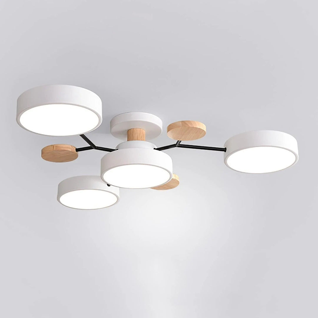 Semi-Flush Chandelier Ceiling Light, Iron &amp; Acrylic, Ø 85–94 cm | 4 Colours, 4-7 Lights | Warm/White/Colour-Change LED