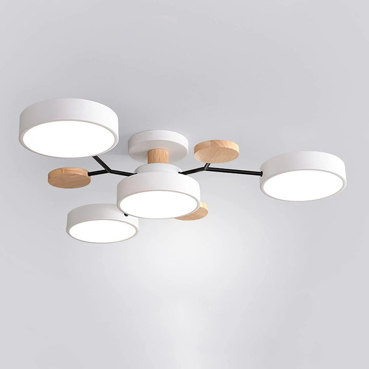 Semi-Flush Chandelier Ceiling Light, Iron &amp; Acrylic, Ø 85–94 cm | 4 Colours, 4-7 Lights | Warm/White/Colour-Change LED