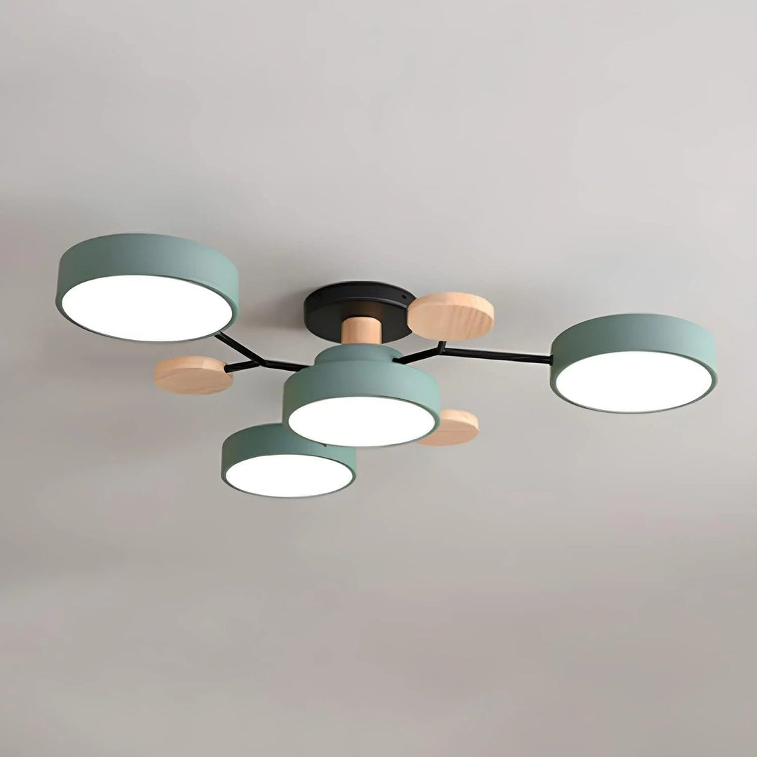 Semi-Flush Chandelier Ceiling Light, Iron &amp; Acrylic, Ø 85–94 cm | 4 Colours, 4-7 Lights | Warm/White/Colour-Change LED