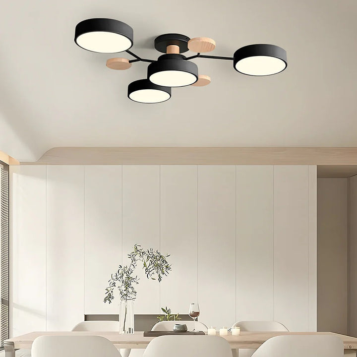 Semi-Flush Chandelier Ceiling Light, Iron &amp; Acrylic, Ø 85–94 cm | 4 Colours, 4-7 Lights | Warm/White/Colour-Change LED