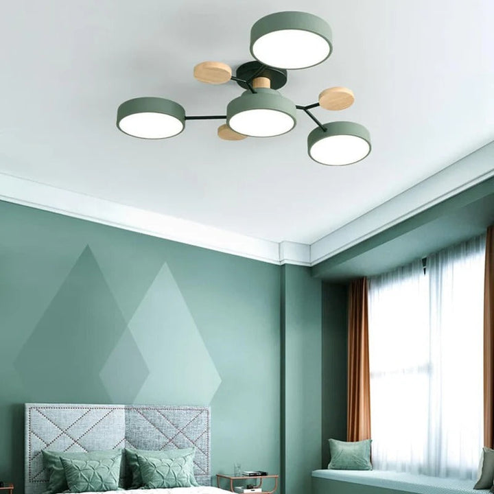 Semi-Flush Chandelier Ceiling Light, Iron &amp; Acrylic, Ø 85–94 cm | 4 Colours, 4-7 Lights | Warm/White/Colour-Change LED