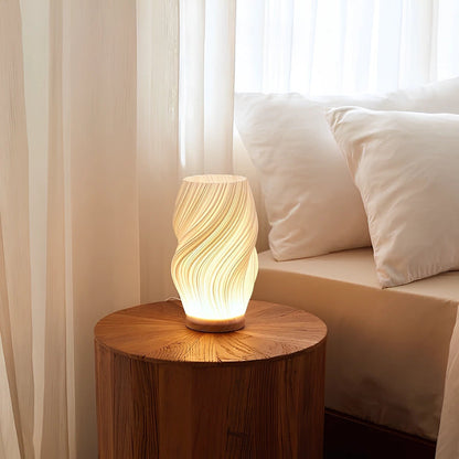 SereneWavecrest | Elegant Dimmable LED Table Lamp for Modern Interiors 2