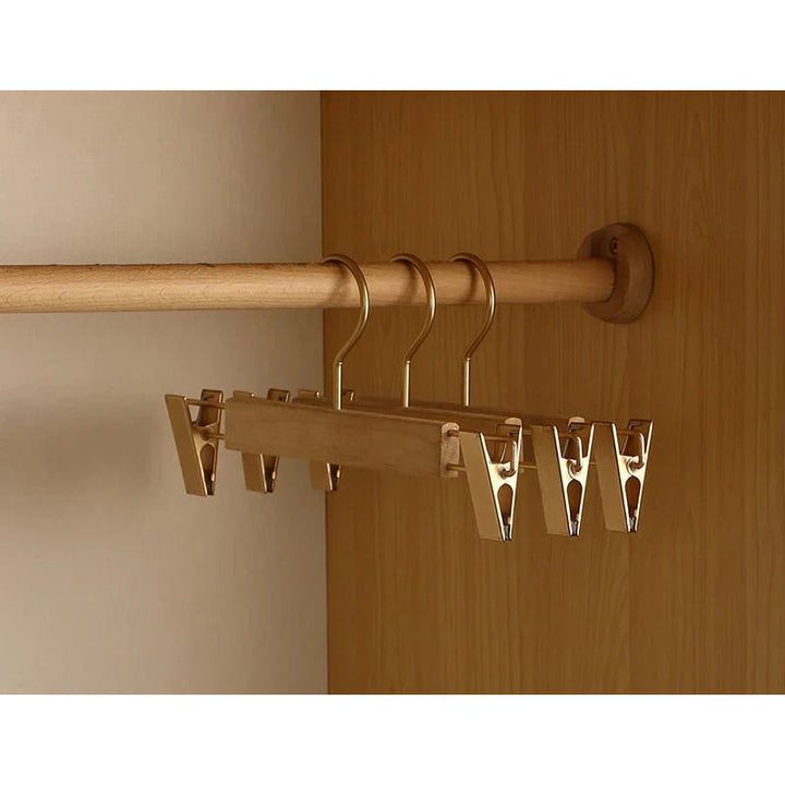 Set of 2 Wide Shoulder Suit Hangers with Trouser Bar