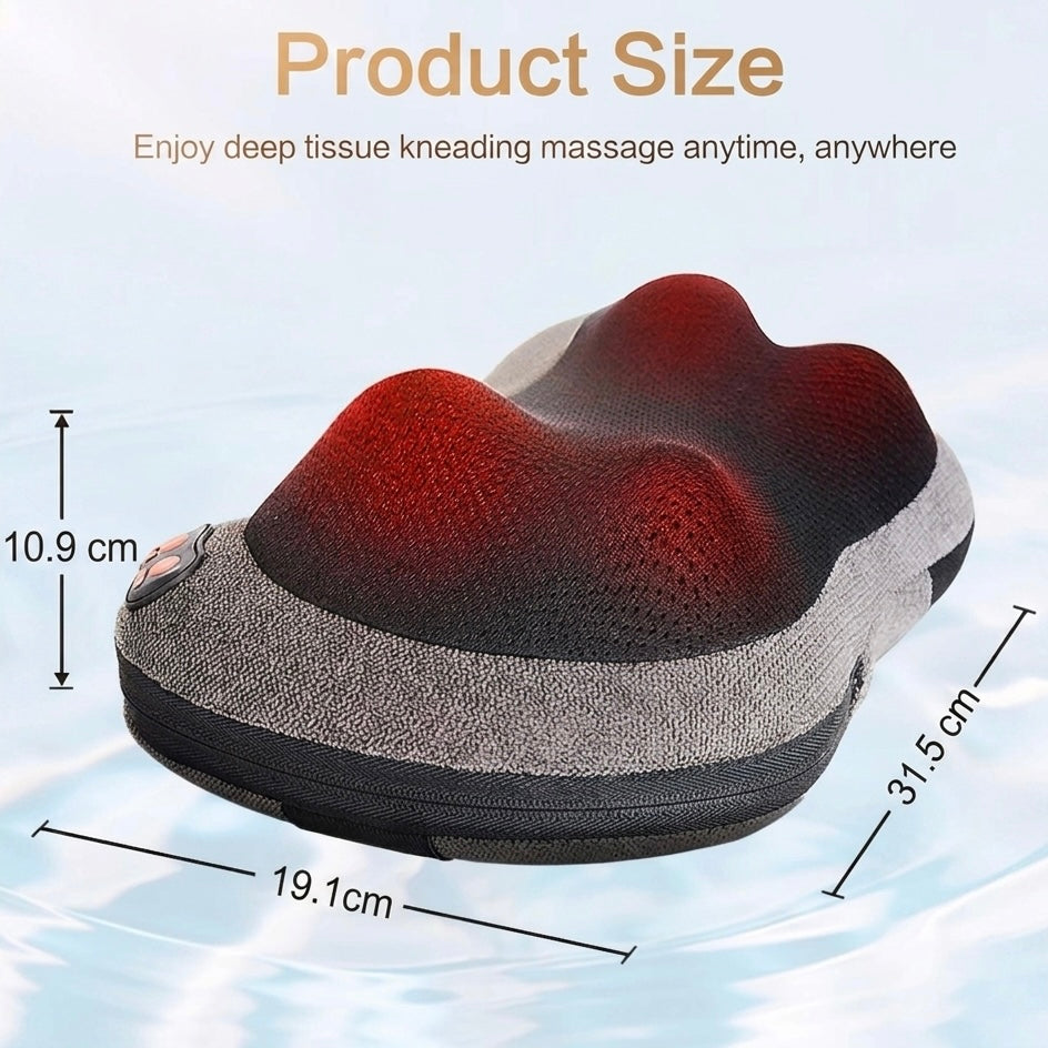 Shiatsu Neck &amp; Back Massager | 3D Kneading | Infrared Heat | 3 Speeds | Auto Shut-Off | AC &amp; Car