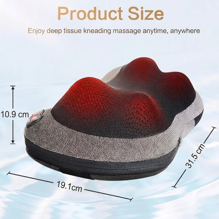 Shiatsu Neck &amp; Back Massager | 3D Kneading | Infrared Heat | 3 Speeds | Auto Shut-Off | AC &amp; Car