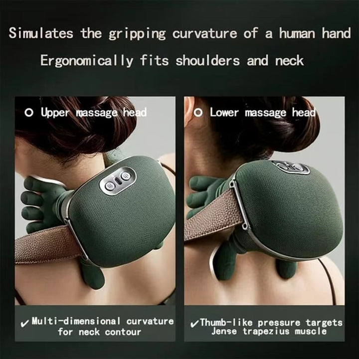 Shiatsu Neck &amp; Shoulder Massager with Heat | Wireless | 3 Speed Settings | 15-Min Timer