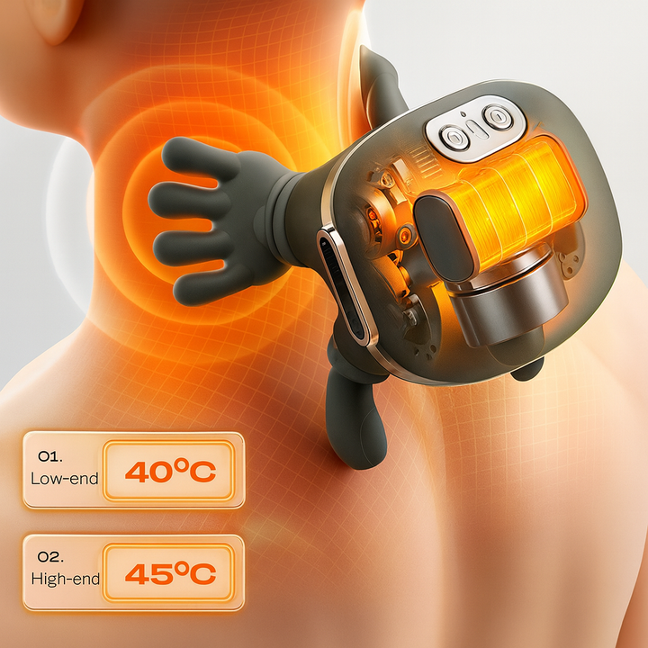 Shiatsu Neck &amp; Shoulder Massager with Heat | Wireless | 3 Speed Settings | 15-Min Timer