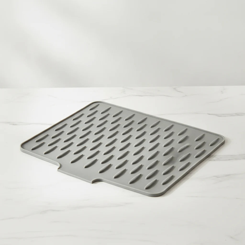 Silicone Drip Mat | Raised Ridges And Angled Drain Spout