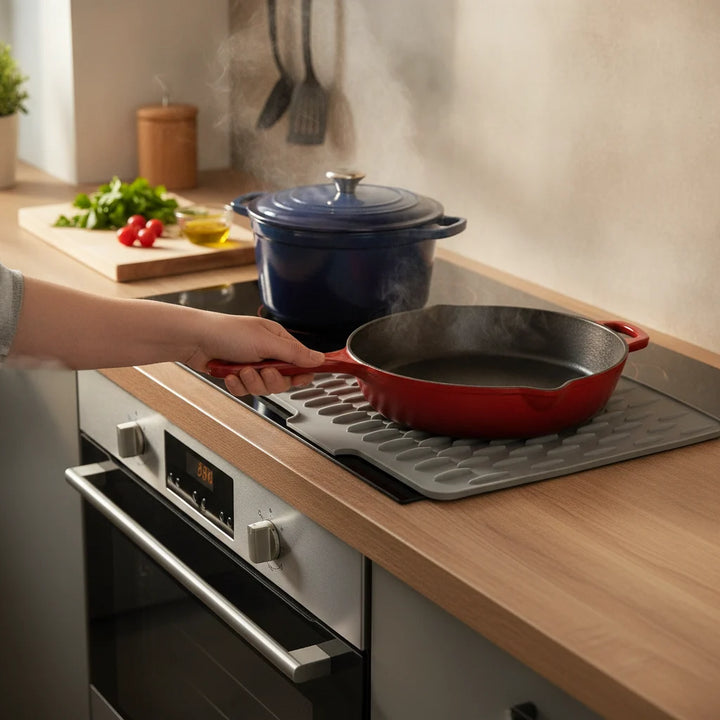Silicone Drip Mat | Raised Ridges And Angled Drain Spout