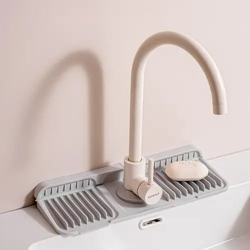 Silicone Drip Mat | Tap Splash Catcher With Drain Channel