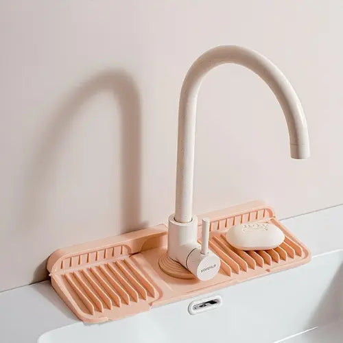 Silicone Drip Mat | Tap Splash Catcher With Drain Channel
