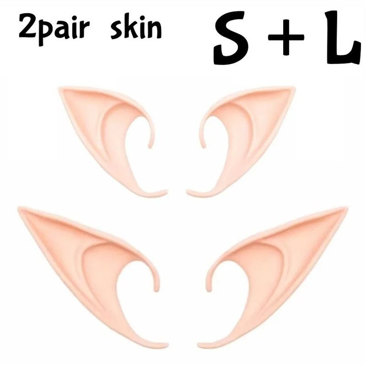 Silicone Elf Ears Cosplay Costume Prop | Hook-On Fit, No Glue Needed | Reusable, Paintable, Skin-Friendly Silicone