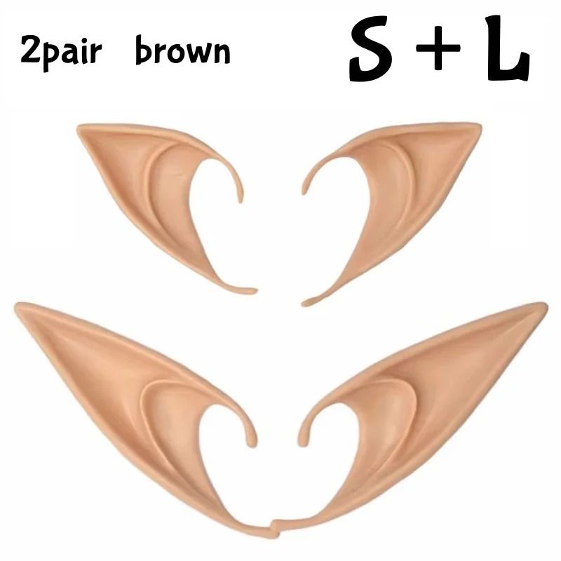 Silicone Elf Ears Cosplay Costume Prop | Hook-On Fit, No Glue Needed | Reusable, Paintable, Skin-Friendly Silicone
