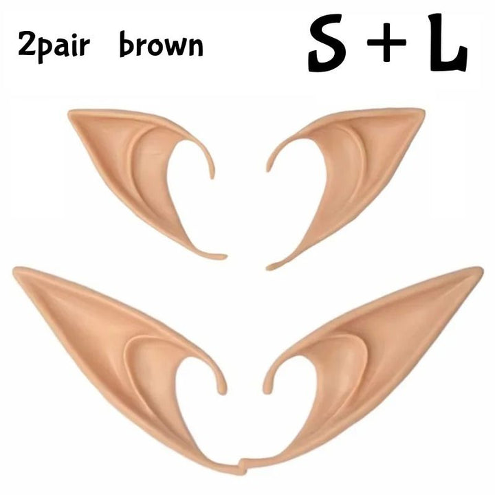 Silicone Elf Ears Cosplay Costume Prop | Hook-On Fit, No Glue Needed | Reusable, Paintable, Skin-Friendly Silicone