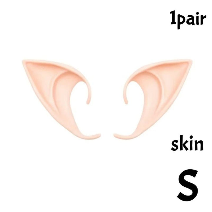 Silicone Elf Ears Cosplay Costume Prop | Hook-On Fit, No Glue Needed | Reusable, Paintable, Skin-Friendly Silicone