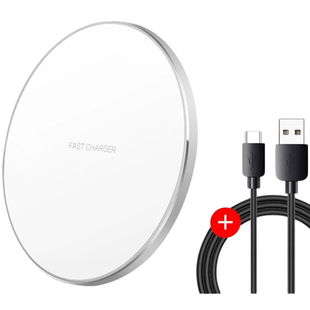 Round Wireless Charging Pad 30 W LED Status Ring Qi 13