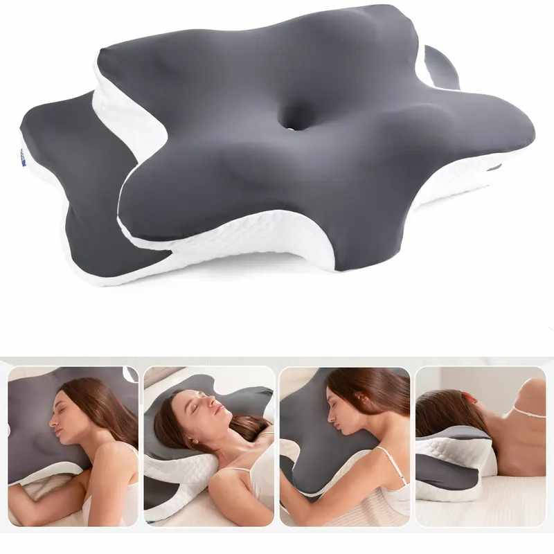 Six Zone Contour Memory Foam Pillow Adjustable Washable