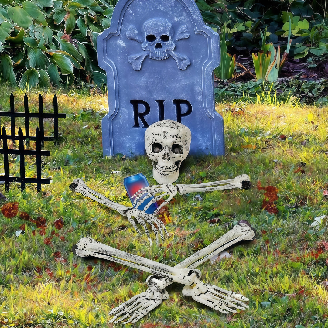Skeleton Arm Stake Decorations Halloween | Realistic Bone Design, Built-In Ground Stakes | All-Weather Reusable Yard Prop