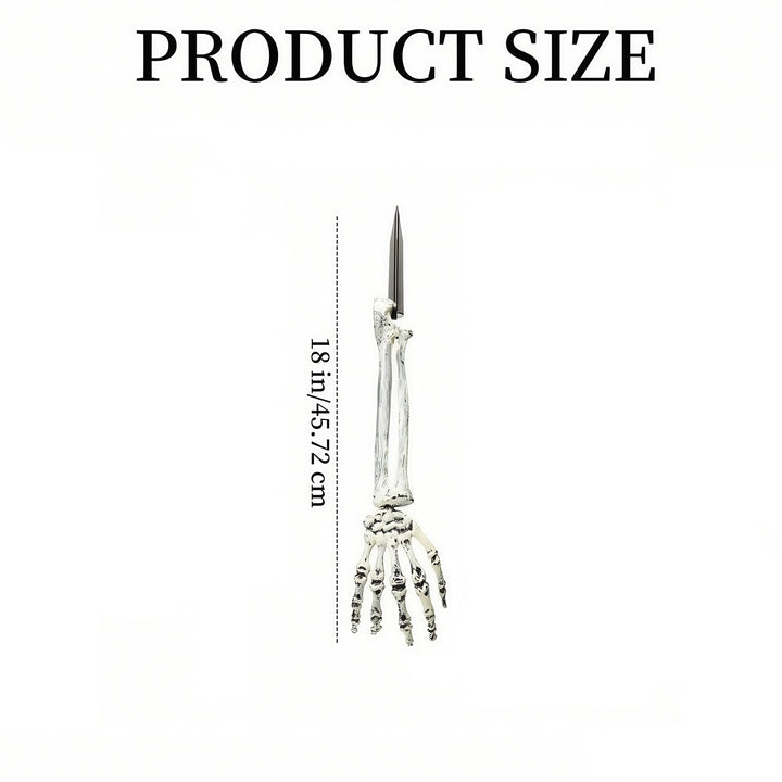 Skeleton Arm Stake Decorations Halloween | Realistic Bone Design, Built-In Ground Stakes | All-Weather Reusable Yard Prop