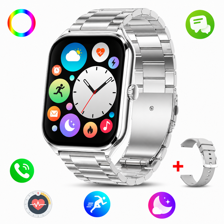 Slim Smartwatch | 1.96" AMOLED | 70+ Sports Modes | Heart Rate &amp; Sleep Tracking | IP67 | Bluetooth 5.4