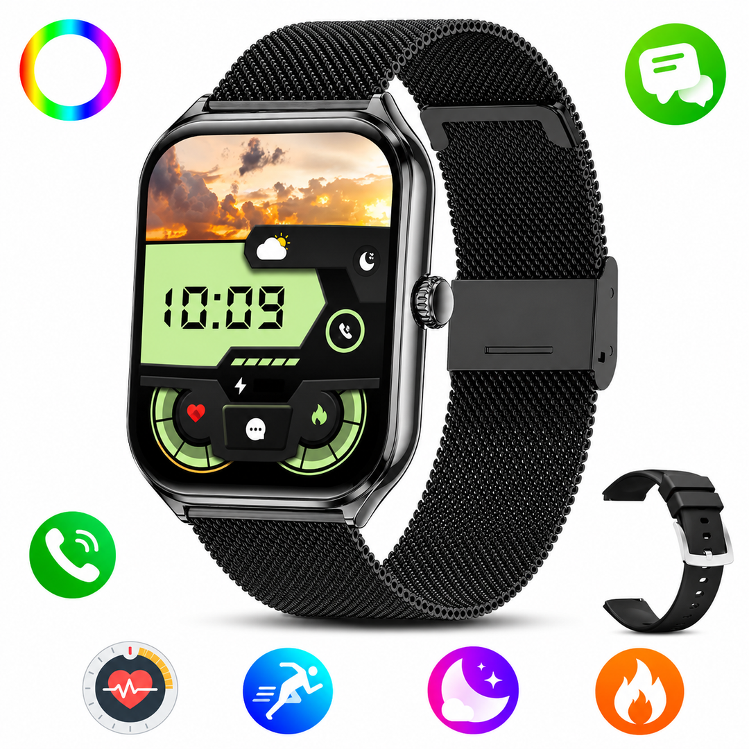 Slim Smartwatch | 1.96" AMOLED | 70+ Sports Modes | Heart Rate &amp; Sleep Tracking | IP67 | Bluetooth 5.4