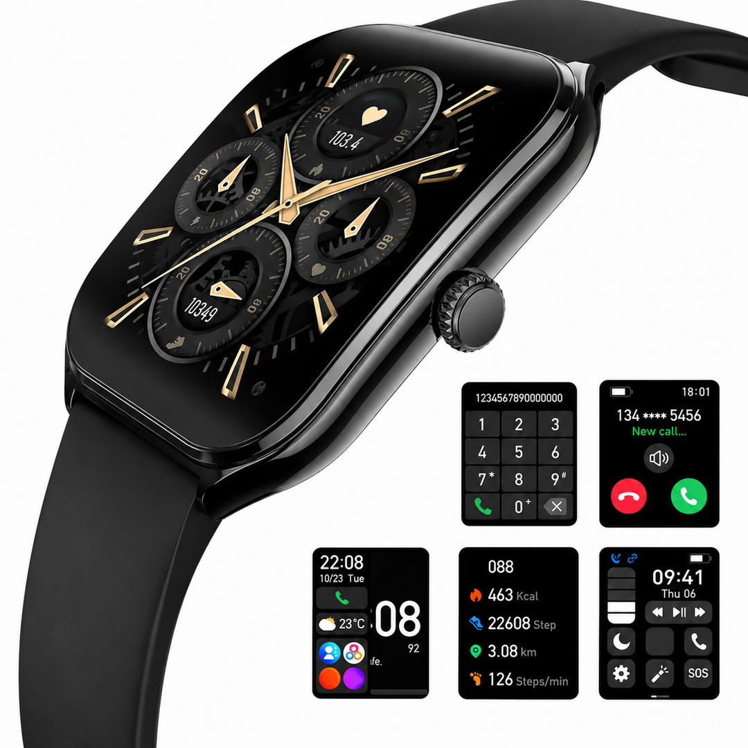Slim Smartwatch | 1.96" AMOLED | 70+ Sports Modes | Heart Rate & Sleep Tracking | IP67 | Bluetooth 5.4
