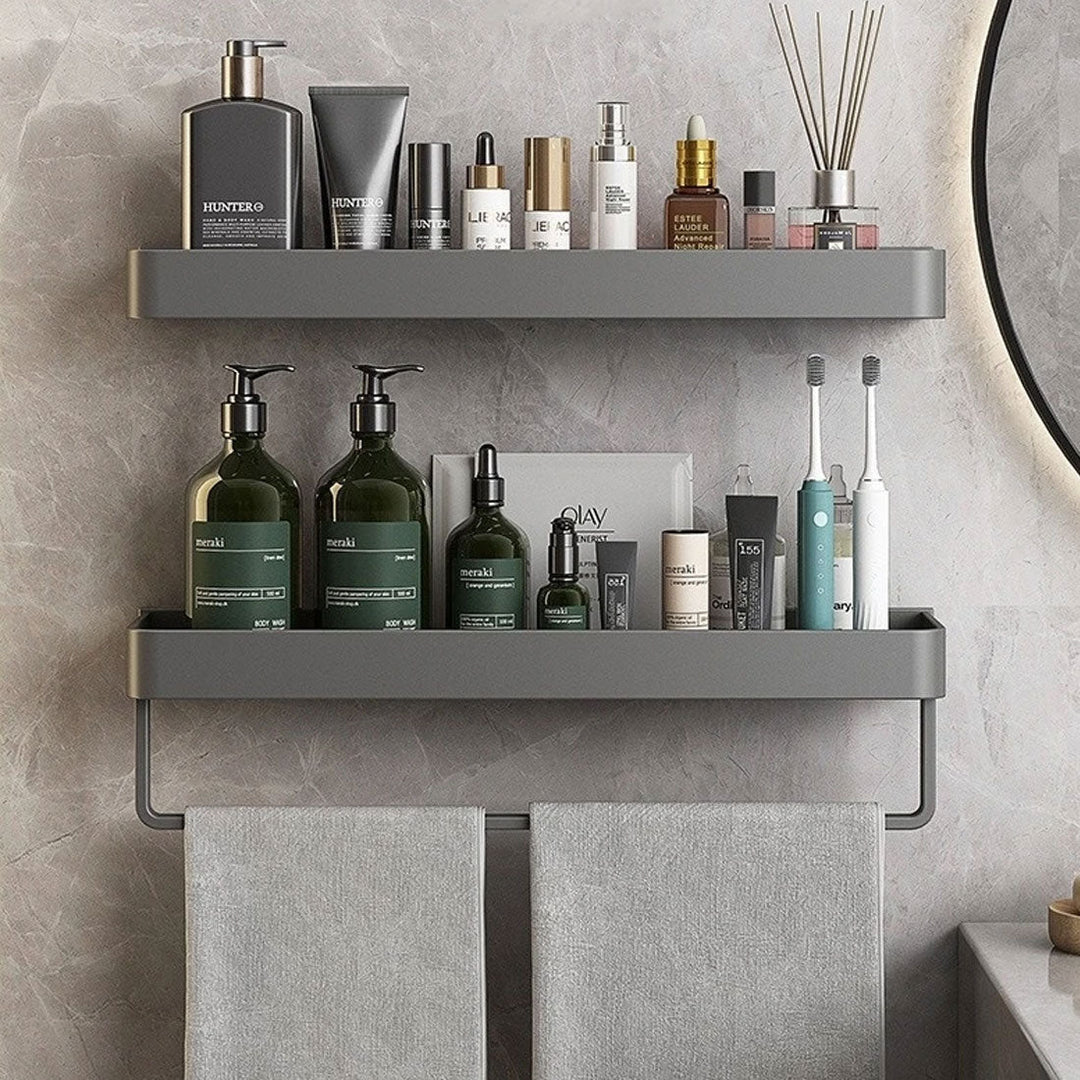 Small Bathroom Shelve | Self-Adhesive Floating Wall Shelf
