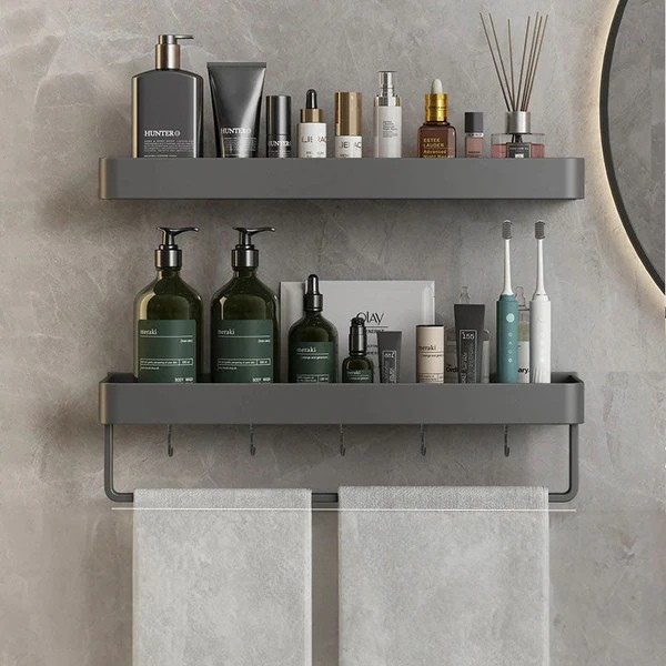 Small Bathroom Shelve | Self-Adhesive Floating Wall Shelf