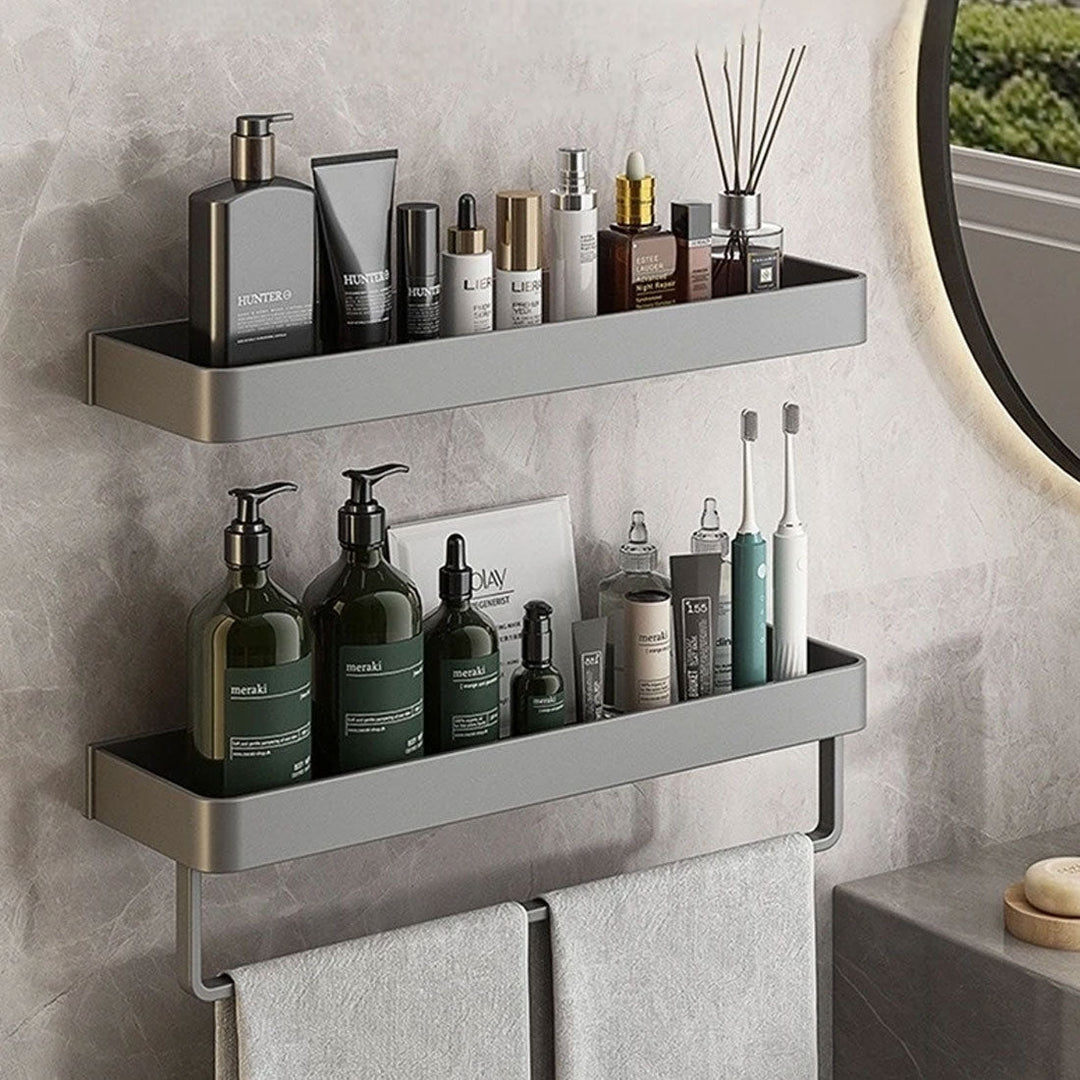 Small Bathroom Shelve | Self-Adhesive Floating Wall Shelf