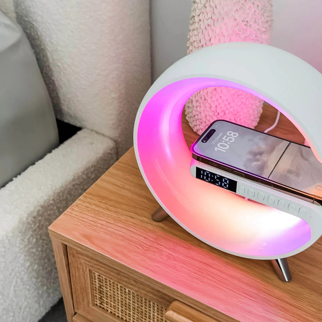 Smart LED Alarm Clock | Sunrise Simulation | 15W Wireless Charging | Bluetooth 5.0 | 256 RGB