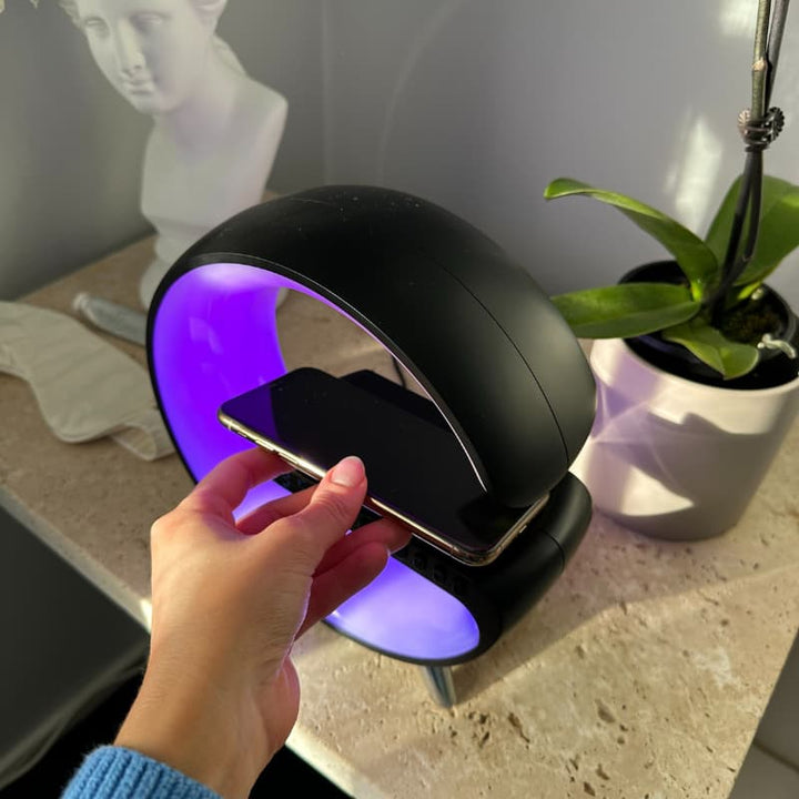 Smart LED Alarm Clock | Sunrise Simulation | 15W Wireless Charging | Bluetooth 5.0 | 256 RGB