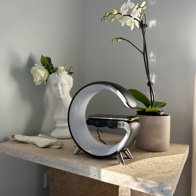 Smart LED Alarm Clock | Sunrise Simulation | 15W Wireless Charging | Bluetooth 5.0 | 256 RGB