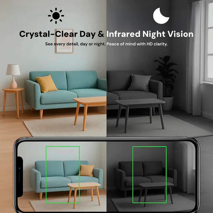 Smart Mini WiFi Camera | 1080P HD | 140° Wide Angle | Night Vision | Motion Alerts