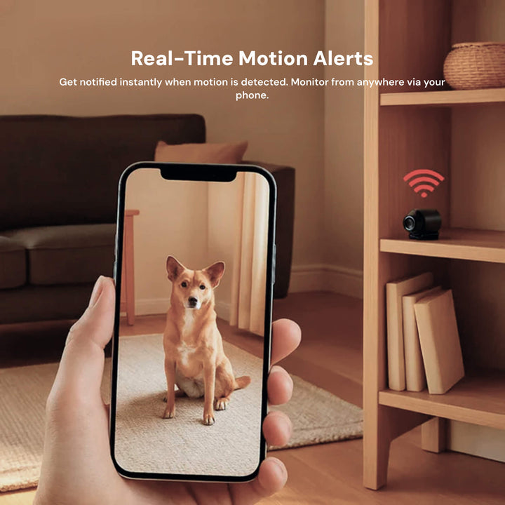 Smart Mini WiFi Camera | 1080P HD | 140° Wide Angle | Night Vision | Motion Alerts