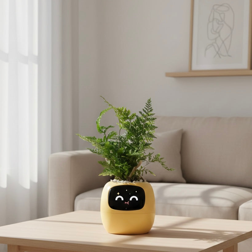 Smart Plant Pot | Self-Watering Flower Pot with App & Emoji Alerts